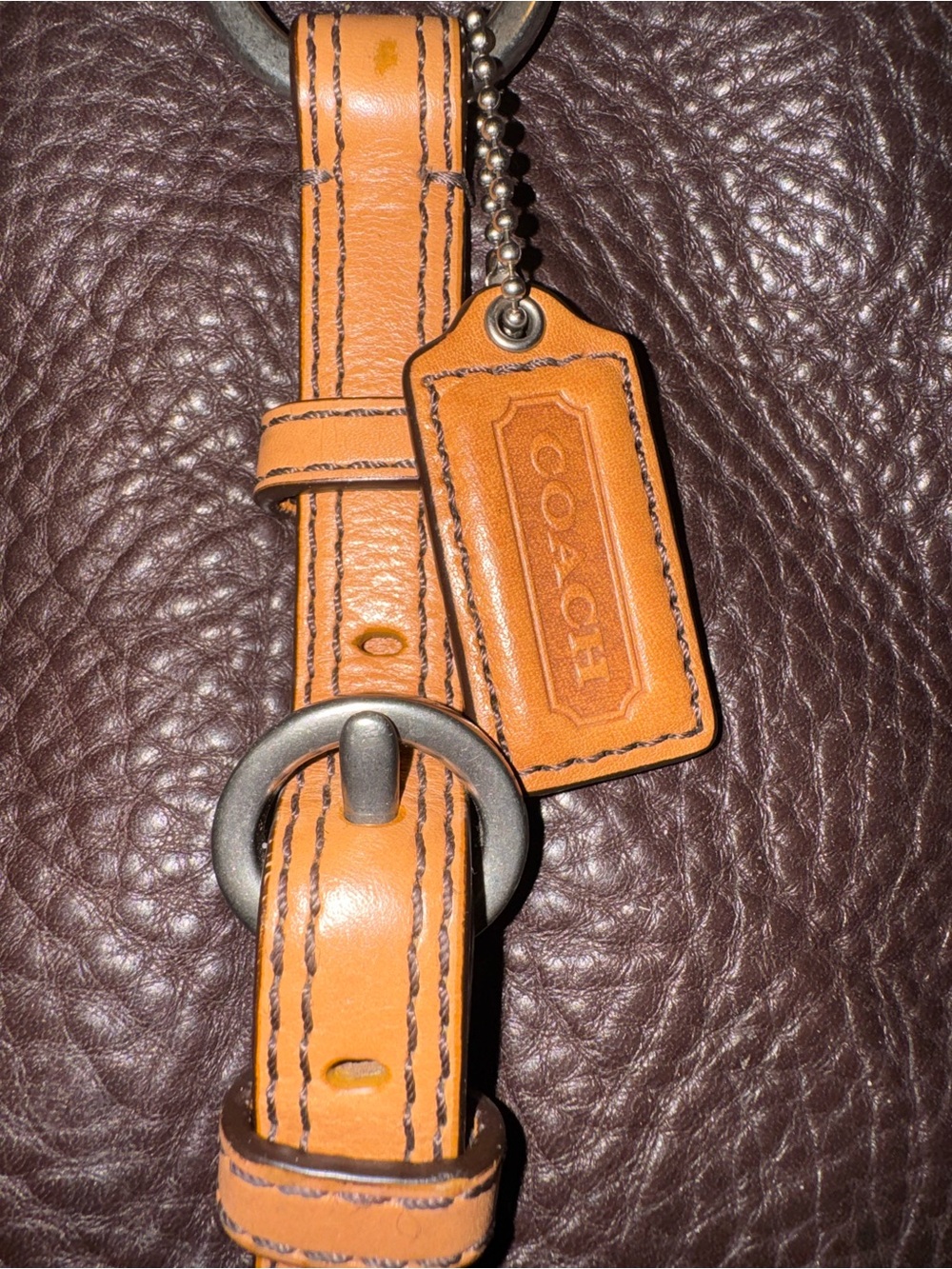 Y2K vintage Coach Chelsea Tote Bag Handbag Dark Brown Pebbled Leather - Picture 2 of 10